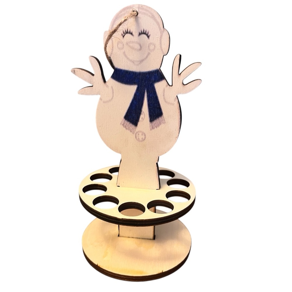 Snowman Wooden Money Holder Ornament